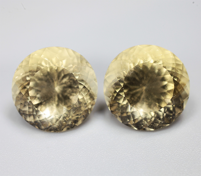 Пара цитринов португальской огранки 14,3 карата