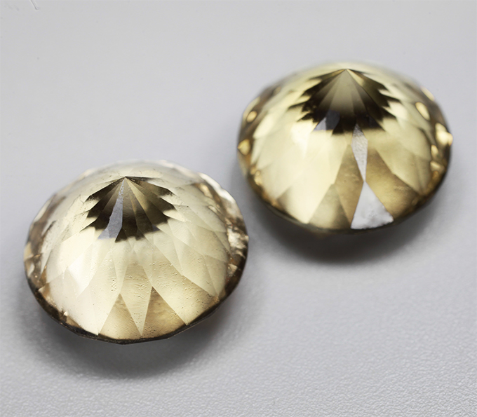 Пара цитринов португальской огранки 14,3 карата