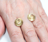 Пара цитринов португальской огранки 14,3 карата