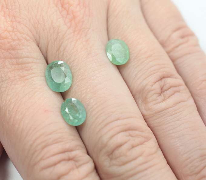 Редкий набор из 3 медьсодержащих турмалинов 4,52 карата