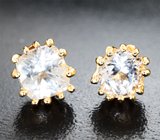 Пусеты с фенакитом 1,56 карата и данбуритом 1,37 карата