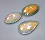 Набор из 3 ограненных эфиопских опалов 4,71 карата