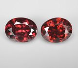 Пара красных шпинелей 3,7 карата