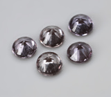 Редкий набор из 5 гранатов со сменой цвета 1,19 карата