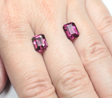 Редкая пара умбалитов гранатов высокой чистоты 6,88 карата