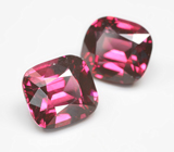 Редкая пара умбалитов гранатов высокой чистоты 7,11 карата