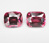 Редкая пара чистейших умбалитов гранатов 7,31 карата