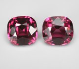 Редкая пара чистейших умбалитов гранатов 7,11 карата