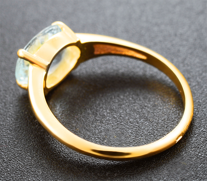 Кольцо с редким голубым турмалином 2,18 карата