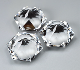 Топовая огранка! Крупный набор чистейшего бесцветного кварца 61,7 карата