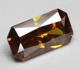 Оранжевато-желтый сфалерит редкой огранки 1,26 карата