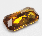 Оранжевато-желтый сфалерит редкой огранки 1,26 карата