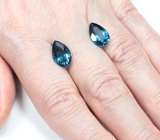 Пара чистейших London топазов 7,29 карата