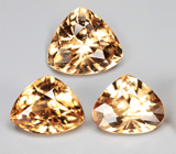 Крупный набор из 3 гессонитов гранатов 5,13 карата