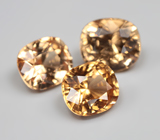 Крупный набор из 3 гессонитов гранатов 6,32 карата