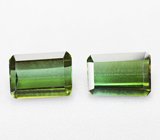 Пара турмалинов высокой чистоты 1,28 карата