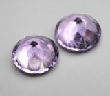 Пара чистейших аметистов авторской огранки 11,42 карата