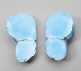 Крупная пара казахстанской бирюзы 23,04 карата