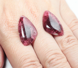 Редкая крупная пара забайкальских рубеллитов 20,94 карата