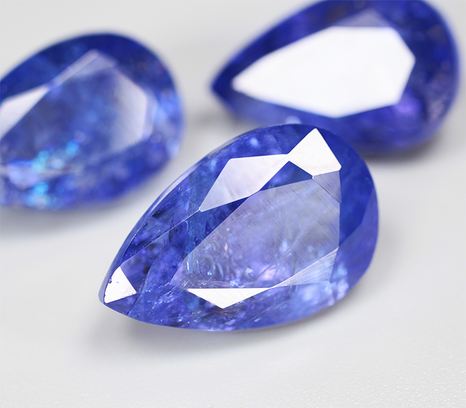 Крупный набор из 3 танзанитов 20,73 карата