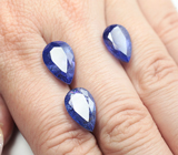 Крупный набор из 3 танзанитов 20,73 карата