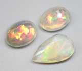 Набор из 3 ограненных эфиопских опалов 3,94 карата