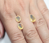 Набор из 3 ограненных эфиопских опалов 3,94 карата