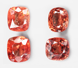 Набор из 4 красно-оранжевых шпинелей 3,42 карата
