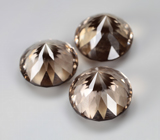 Набор чистейшего дымчатого кварца португальской огранки 36 карата