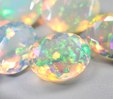 Набор из 5 ограненных эфиопских опалов 6,21 карата