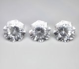Крупный набор чистейшего бесцветного кварца португальской огранки 41,4 карата