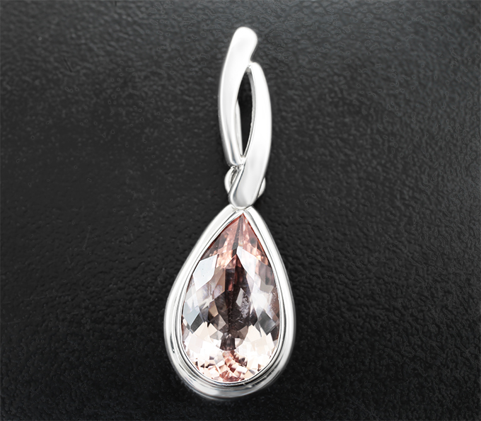 Серебро 925 Кулон с морганитом 4,97 карата