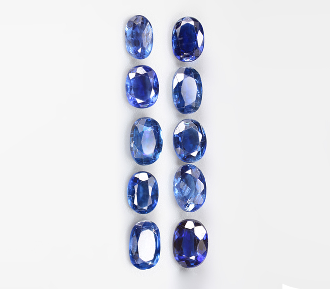 Набор из 10 кианитов 5,11 карата