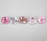Набор из 5 разноцветных шпинелей 2,58 карата