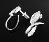 Серьги с муассанитами 2,02 карата Серебро 925