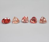 Редкий набор из 5 орегонских солнечных камней 2,32 карата