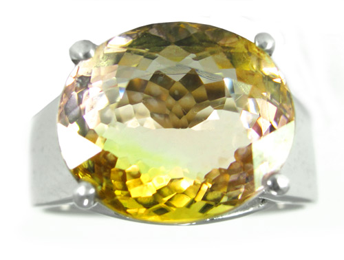 Золото Кольцо с полихромным турмалином