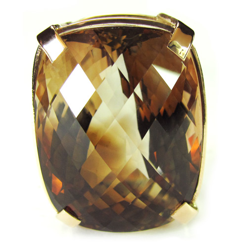 Золото Кольцо с империал топазом