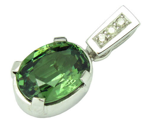 Золото Кулон с изумительным демантоидом