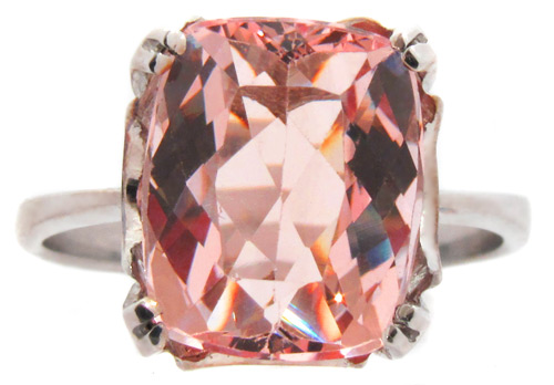 Серебро 925 Кольцо с чистейшим морганитом