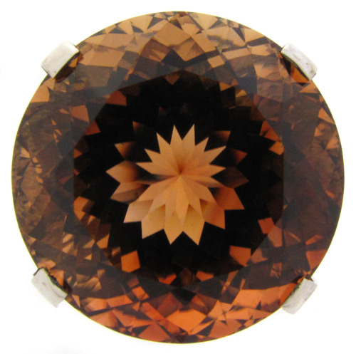 Серебро 925 Кольцо с роскошным крупным империал топазом