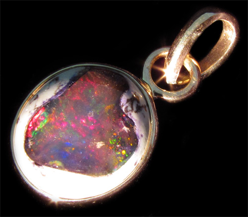 Золото Кулон с мексиканским матричным опалом