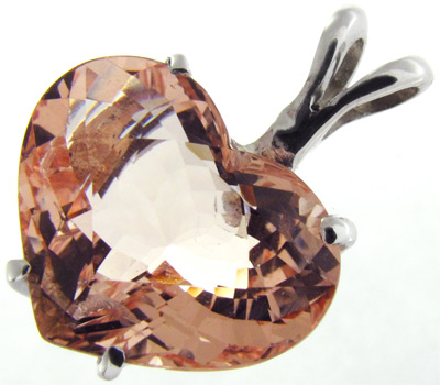 Серебро 925 Кулон с розовым бериллом — морганитом