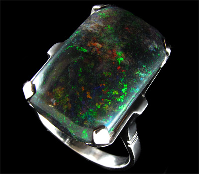 Золото Кольцо с австралийским опалом