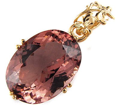 Золото Кулон с роскошным турмалином