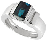 Кольцо с параиба индиголитом турмалином