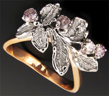 Кольцо с четырьмя розовыми бриллиантами Золото