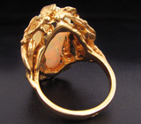 Кольцо с удивительным эфиопским опалом Золото