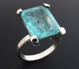 Кольцо с зеленовато-голубым турмалином Серебро 925