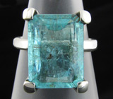 Кольцо с зеленовато-голубым турмалином Серебро 925
